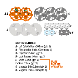 Серия 230.312. Дисковые пилы пазовые регулируемые "Locked Dado Pro Set" 203 мм