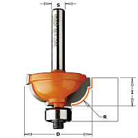 Серия 963-964. Фрезы радиусные с калёвкой с нижним подшипником