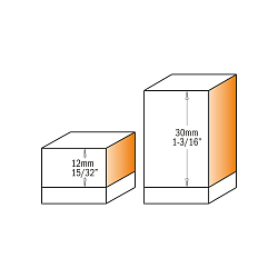 Серия 657. Фрезы обгонные с нижним подшипником со сменными ножами Z2