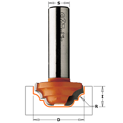 Фреза профильная "псевдофилёнка" HW Z2 S=8 D=19x12x53 R=2,4 RH