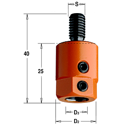 Патрон для сверлильно-присадочного станка [Nottmeyer] S=M8 B=8 D=16 RH