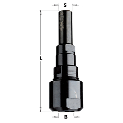 Патрон с цангой S=12,7 B=6,35 L=81 мм