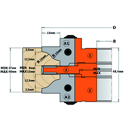 Серия 694.015. Фрезы профильные для обвязки межкомнатных дверей и мебели