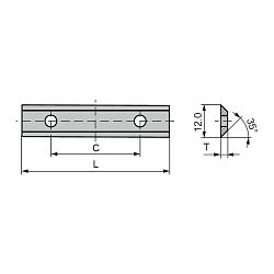 50.0x12.0x1.5 нож сменный HWM 35° -- HC05 [ универсальное применение ]