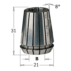 ER20 D=8 цанга высокоточная