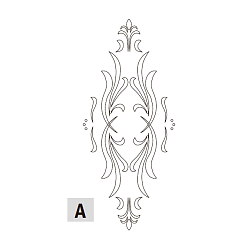 Шаблоны (комплект 2 шт.) для гравирования (двери A, классический стиль, 440x185 мм)