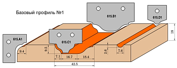 Комплект ножей HW -- 30x25x2 мм -- (2 шт.) для набора фрез 615.004.01 (профиль A1)