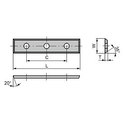 50.0x12.0x1.7 (C=37.0) нож сменный HWM 35° четырёхсторонний -- KCR08 [ универсальное применение ]