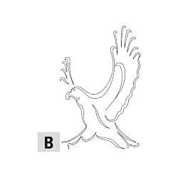 Шаблоны (комплект 4 шт.) для гравирования (рисунок B -- Орёл -- 178x298 мм)