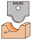 Нож профильный HW -- 20x20x2 мм -- R=6 для набора фрез 616.000.01