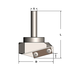 Фреза концевая с HM ножами Z1 D=70х9 S=12х50 150° RH