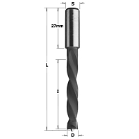 Серия 373. Свёрла для глухих отверстий (4 канавки) HW S=10 L=85