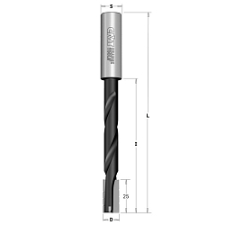 Фреза долбёжная спиральная со стружколомом HW Z2R S=16 D=12x25-75x150 RH