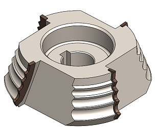 Фреза насадная с PCD пластинами D=75x16+2ch  Z=4 (code Biesse N3401N0393)