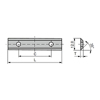 50.0x12.0x1.5 нож сменный HWM 35° -- KCR08 [ универсальное применение ]