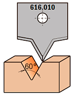 Серия 616.000.01. Набор из концевой фрезы и профильных сменных ножей (22 шт.)