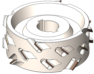 Фреза алмазная фуговальная D125x43x30+2CH Z4+4 L/N, 45°, H5, RH, PCD
