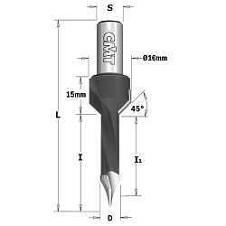 Серия 378. Свёрла с зенкером для сквозных отверстий HW S=10 L=70
