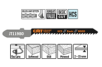 Пилки лобзиковые HCS -- 50x76 мм / шаг 2 мм -- (5 шт.) [ криволинейное пиление мягкой древесины (2 ~ 15 мм), фанеры, OSB ]