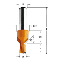 Серия 376. Свёрла с зенкером для глухих отверстий HW S=10 L=57,5
