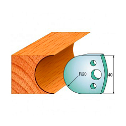 Комплект ножей профильных SP -- 40x4 мм -- (2 шт.) для фрезерных головок серий CMT 692 и 693 (690.131)