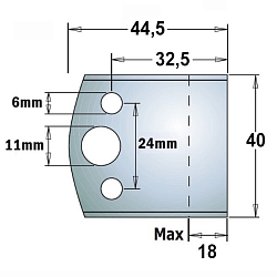 Комплект ограничителей -- 40x4 мм -- (2 шт.) для CMT 693 (691.193)