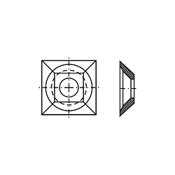 Стандартные поворотные режущие пластины HWM квадратные с фаской TIGRA