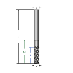 53587060mg ФРЕЗА ТВЕРДОСПЛАВНАЯ HPC, CCR.UNI-SA.6,0.30°.Z6.HB.L63