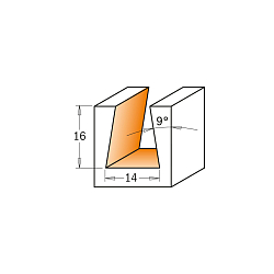 Серия 523. Фрезы "Ласточкин хвост" Z2