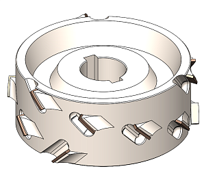 Фреза алмазная фуговальная D125x43x30+2CH Z3+3 L/N, 45°, H5, RH, PCD