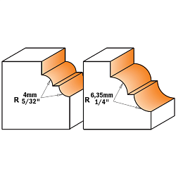 Серия 941. Фрезы калёвочные S-образный классический профиль с нижним подшипником PRO