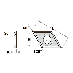 28.0x14.0x2.0 нож сменный HWM 30° подрезной -- K1920 [ универсальное применение ]