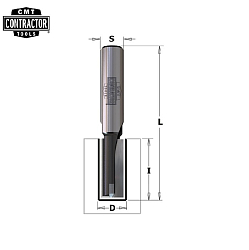 Фреза концевая CMT-contractor пазовая Z2+1 S=8x50 D=12x40x90 RH