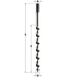 Серия 535-542. Сверла спиральные для глубоких отверстий в древесине