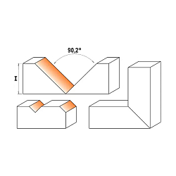 Серия S915. Фрезы пазовые 45,1° (V-образный паз 90,2°) PRO
