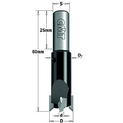 Зенкер 90° для глухих отверстий HW Z2 V2 S=10 D=5x15x14 RH