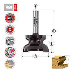 Серия 969-970. Фрезы профильные для изготовления ручек WOODWORK