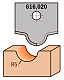 Нож профильный HW -- 20x20x2 мм -- R=5 для набора фрез 616.000.01