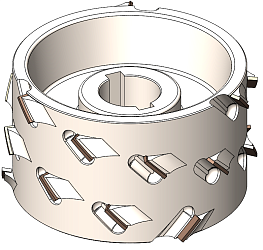 Фреза алмазная фуговальная D125x63x30+2CH Z3+3 L/N, 45°, H5, RH, PCD