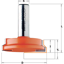 Фреза для углового сращивания (ящик) HW Z2 S=8 D=25,4x12,7x54 T1=9,5-15,87 RH