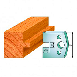 Комплект ножей профильных SP -- 40x4 мм -- (2 шт.) для фрезерных головок серий CMT 692 и 693 (690.095)