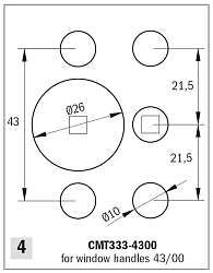 Редуктор для CMT333 -- 43/00 -- под оконные ручки