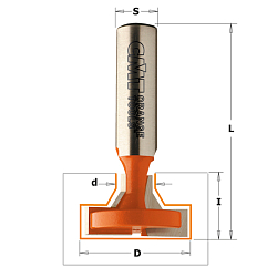 Фреза концевая (Т-образный паз) HW Z2 S=12 D=34,9/12,7x22,2x63,5 RH