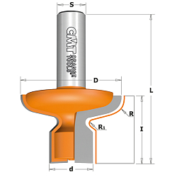 Фреза профильная HW Z2 S=12 D=47,6/22,2x30x66,6 R=7,14 R1=2,38 RH