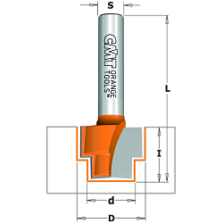 Фреза четвертная ступенчатая HW Z2 S=8 D=16,3/12,3x16x80 RH