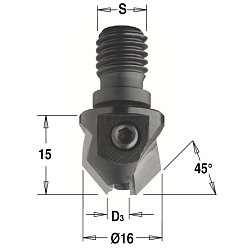 3x16 S=M10/11 Зенкер для сверла RH