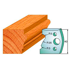 Комплект ножей профильных SP -- 40x4 мм -- (2 шт.) для фрезерных головок серий CMT 692 и 693 (690.081)
