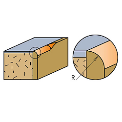 Серия 938.61. Фрезы алмазные Z=2 обгонные радиусные CMT