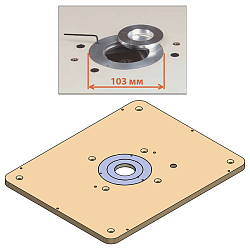 Пластина из текстолита с отверстиями для крепления фрезеров CMT7E для индустриального фрезерного стола