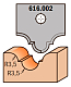 Нож профильный HW -- 20x20x2 мм -- R=3,5 R1=3,5 для набора фрез 616.000.01